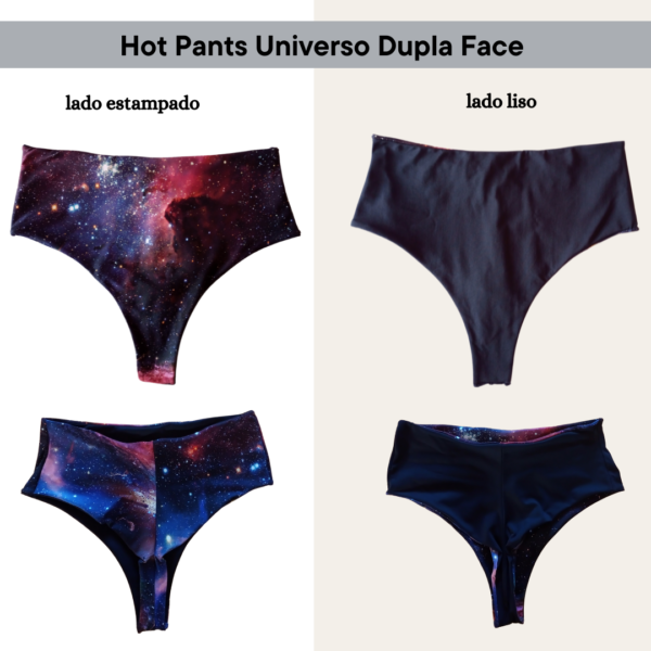 hot pants universo Dupla Face mapa de dois lados da calcinha